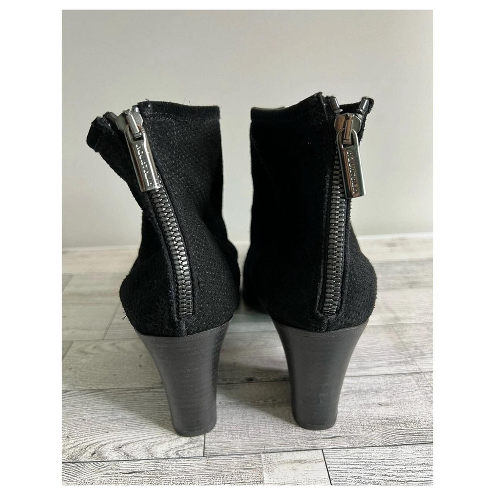Aquatalia Boots Womens Size 9 Black Suede Ankle Booties Whimsigoth Witchy Boho - Picture 4 of 14